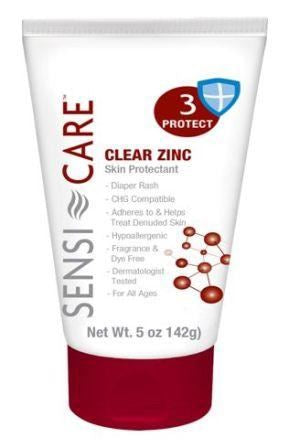 Skin Protectant Sensi-Care® Clear Zinc 5 oz. Tube Unscented Cream CHG Compatible