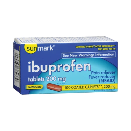 Pain Relief sunmark® 200 mg Strength Ibuprofen Tablet 100 per Bottle