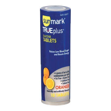 Glucose Supplement sunmark® TRUEplus™ 10 per Bottle Chewable Tablet Orange Flavor