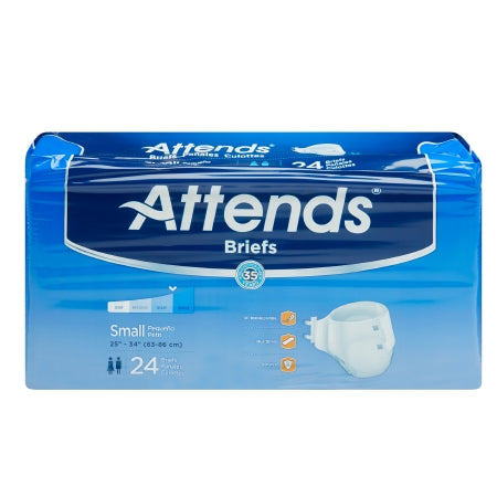 Unisex Adult Incontinence Brief Attends® Small Disposable Heavy Absorbency